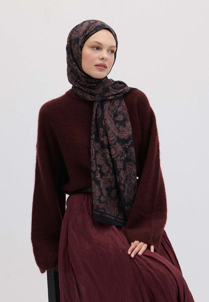 Freda Hijab mit Muster, Pflaume