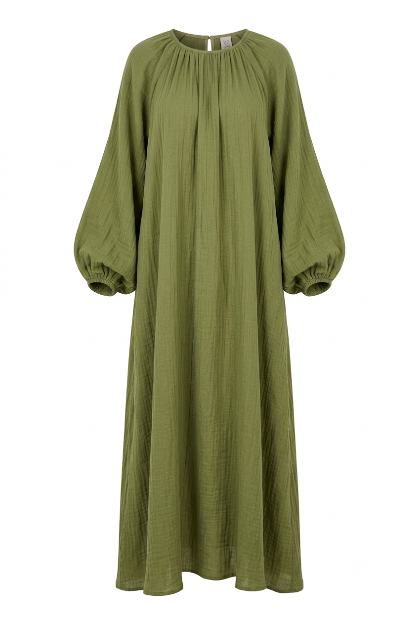 Ballon Musselin Kleid