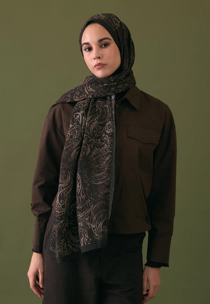 Freesienmuster-Hijab Kakao