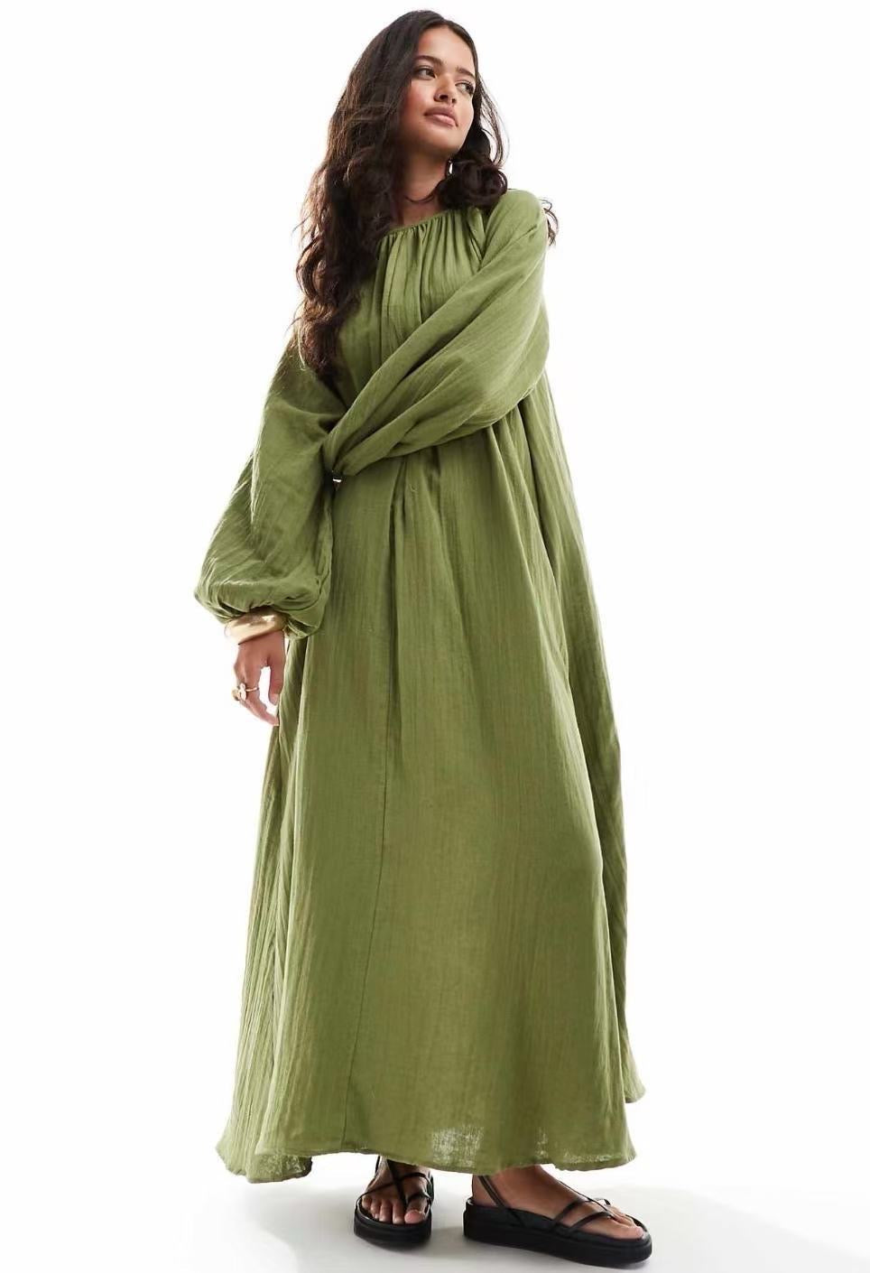 Ballon Musselin Kleid