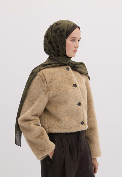 Dark Forest Gemusterter Hijab Waldgrün