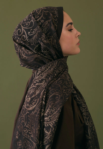 Freesienmuster-Hijab Kakao
