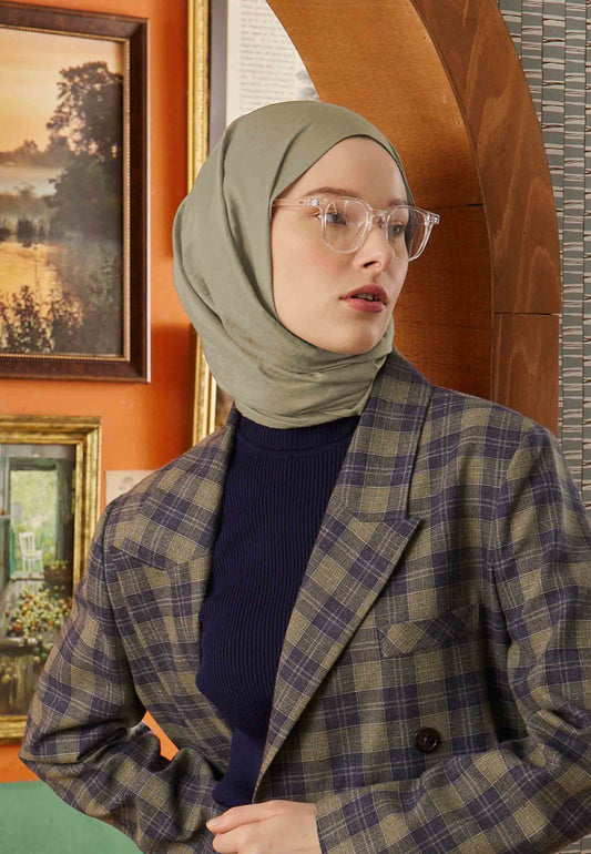 Baumwoll Crash Hijab Salbei