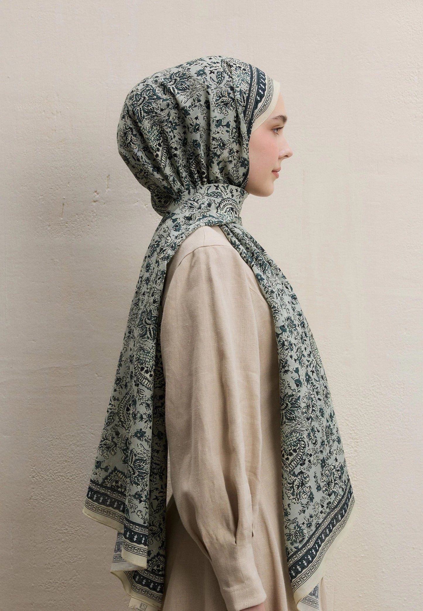 Sonia gemusterter Hijab Mint