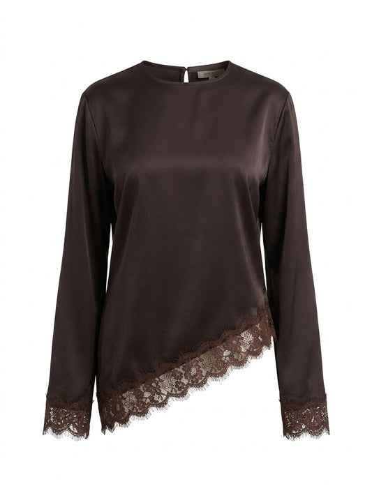 Satin Sptizen Bluse